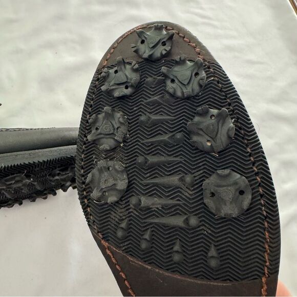 Allen Edmonds Men Black Mesh Honors Collection Double Eagle Golf Shoes Size 9.5
